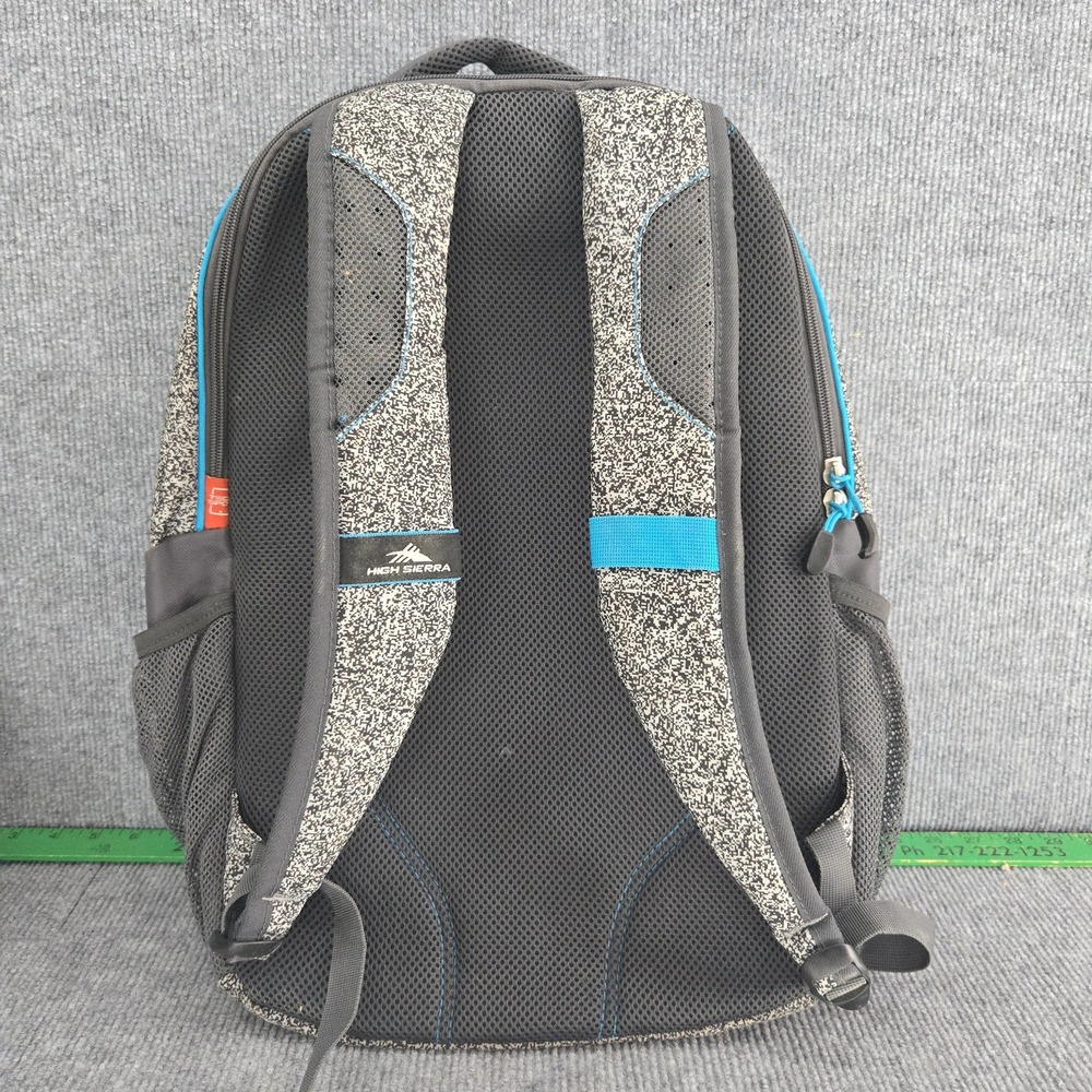 High Sierra Backpack Gray Blue Mesh Laptop School Bag - Picture 6 of 7